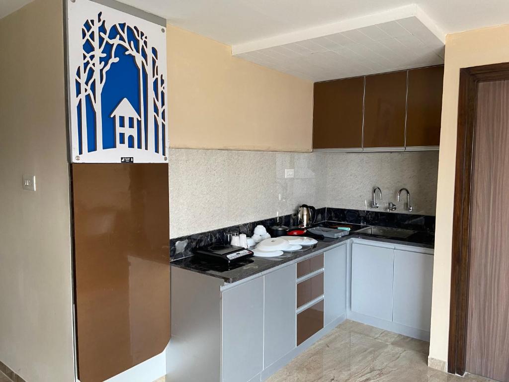 Suite pantry with induction hob